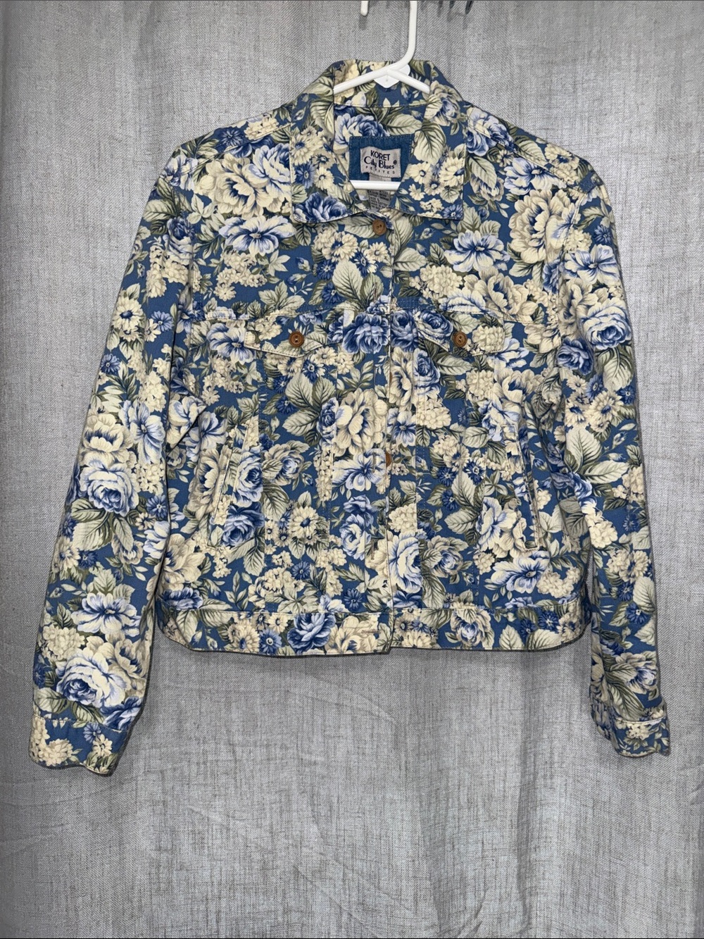 Vintage Koret City Blues Floral Denim Jacket